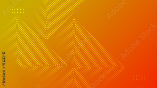 Energetic orange and yellow abstract background featuring concentric rhombus lines and soft color transitions