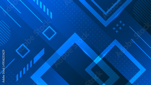 High-tech blue background with layered squares and dotted patterns representing global connectivity and data protection systems