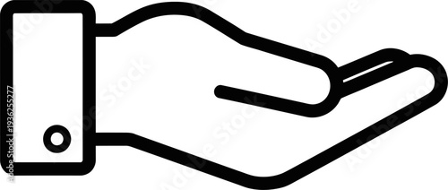 Helpful hand gesture icon for service and support