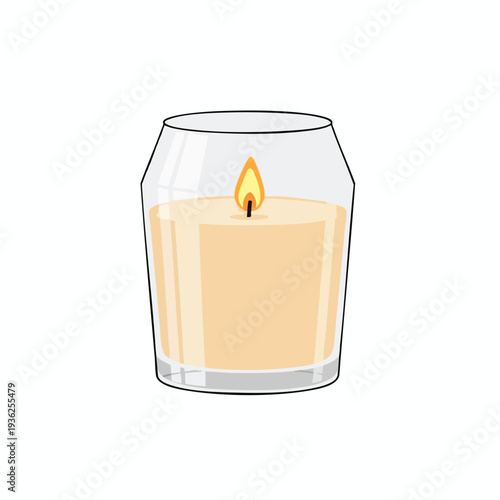Elegant Candle in Glass Holder for Ambiance and Relaxation