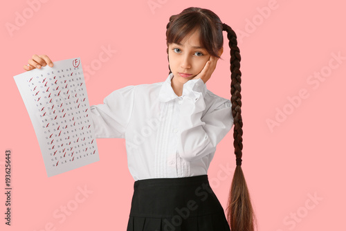 Sad schoolgirl with bad res...