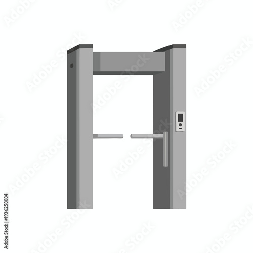 Modern Automated Pedestrian Entrance Gate with Safety Sensor Technology