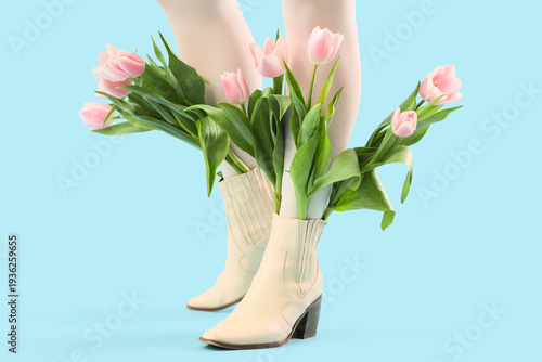 Legs of young woman in styl...