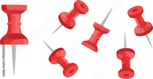 push pin isolated on white