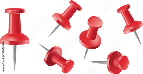 push pin isolated on white