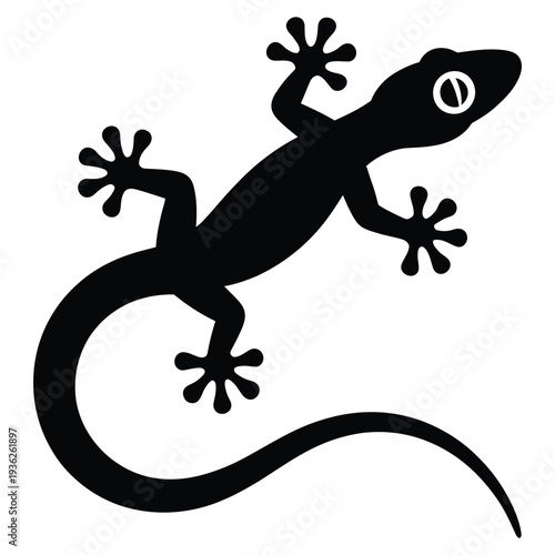 lizard silhouette vector