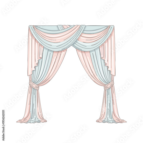 Elegant Decorative Curtain and Drapery for Interior Design and Event Decor