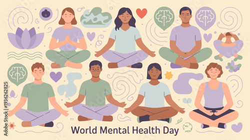 World Mental Health Day Illustration