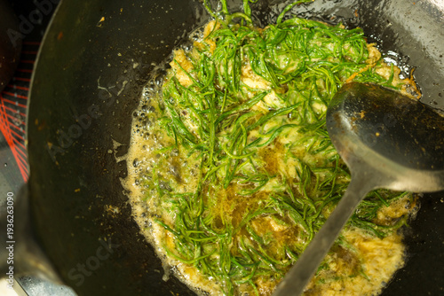 Wallpaper Mural Cooking Cha-om egg omelette. Acacia mixed and beaten with raw eggs for cooking in the menu Cha-om fried eggs. Torontodigital.ca