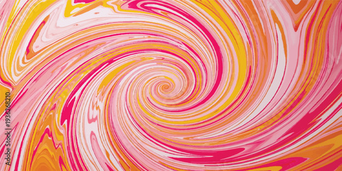 A vibrant digital art wallpaper featuring a psychedelic rainbow spiral with colorful flowing lines and bright multicolor swirls in a creative vortex pattern design