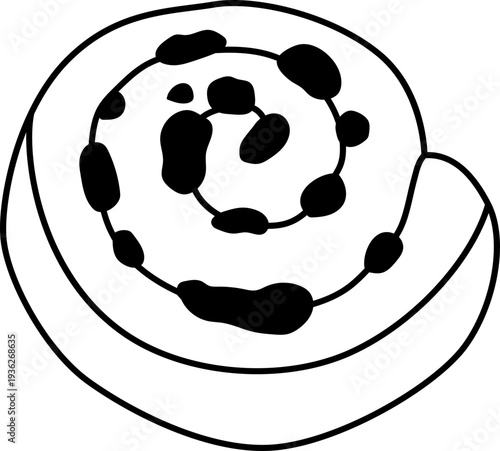 Cinnamon Roll Pastry Sweet Baked Dessert Icon