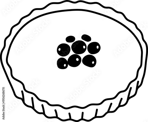 Blueberry Tart Dessert Sweet Pastry Bakery Vector