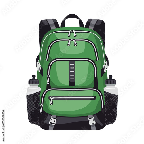 Stylish Green Backpack for Travel School and Outdoor Adventures
