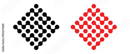 Abstract multicolor and black meta ball pattern. Abstract of geometric meta ball pattern for Science, Innovation, Biotech and Digital Branding.