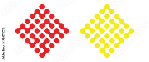 Diagonal  multi color meta ball connected circles shape. Vector design ideal for backgrounds, tech visuals, creative projects, and digital graphics.