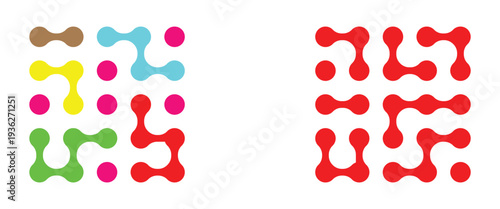 Abstract color full organic liquid meta balls pattern seamless horizontal border design. Meta ball pattern. Liquid drops or morph shapes background.