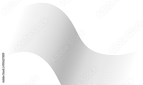 Abstract Gray Wave Lines Background Minimalist Vector Flow Graphic for Modern Corporate and Tech Design
