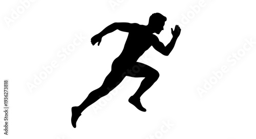 Running Man Silhouette Vector