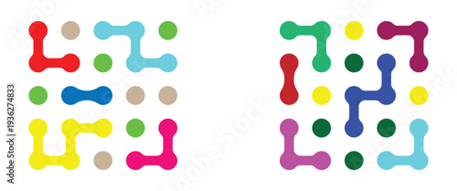 Diagonal meta ball connected circles shape. Pattern of Black meta balls icon. Connected dots icons. Circles pattern sign. Black connected circle dots. Meta balls pattern on white background.