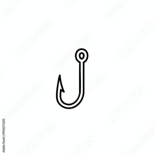Close up of a Classic Fishing Hook for Outdoor and Recreational Use