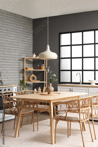 Interior of modern kitchen ...