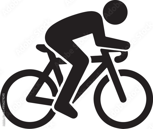Vector cyclist icon