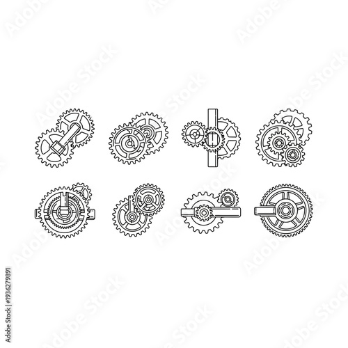 A collection of eight different door knob designs