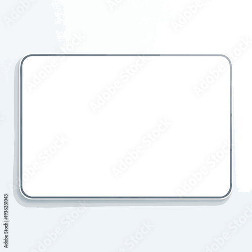 Modern blank digital tablet on sleek white surface ideal for technology and communication concepts