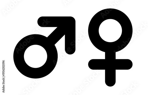 オスメスの性別記号 透過 ベクター素材