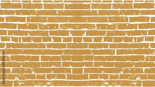 Brick Wall Texture, Abstract Brown Brick Grunge Texture Background Vector