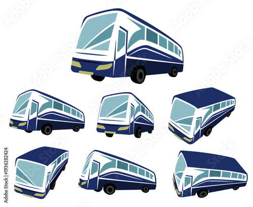 観光バスのイラスト