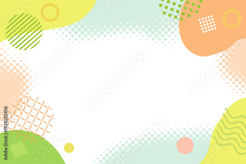 ポップな幾何学背景イラスト