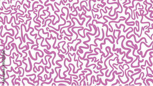 Vibrant purple squiggly lines on white background pattern