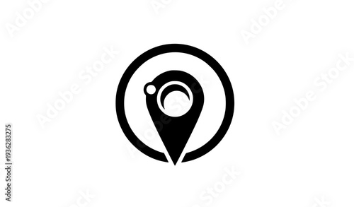 Locator badge icon vector logo template isolated on white