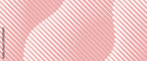 Minimalist Pink Vertical Tapered Line Wave Pattern. A clean vector background featuring a rhythmic, wave-like composition of soft rose-colored vertical stripes that taper into rounded points.
