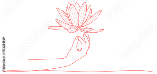 Lotus flower and hand vector design for Vesak day eps 3