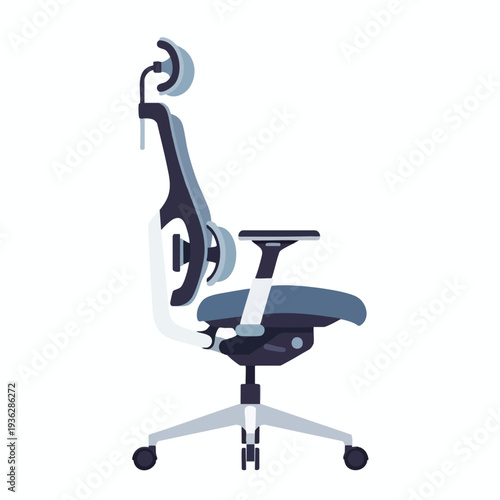 Modern Ergonomic Office Chair Illustration