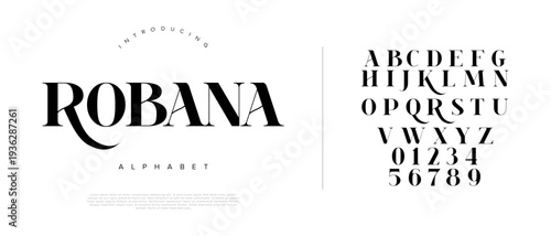 Robana luxury high contrast serif font with sharp edges for fashion magazine and high end branding