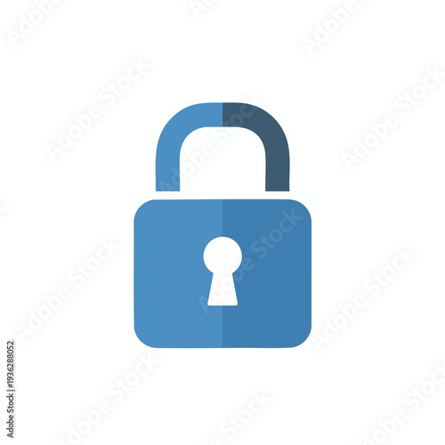 Unlocked Blue Padlock Icon