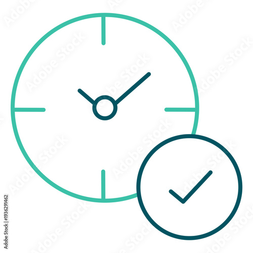 Outline Completed Time Icon