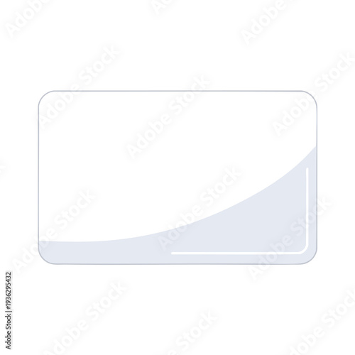 Close up of a blank credit card with a glossy surface and subtle design elements