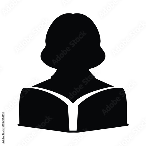 Silhouette of a woman reading, symbolizing education, knowledge, and intellectual pursuit