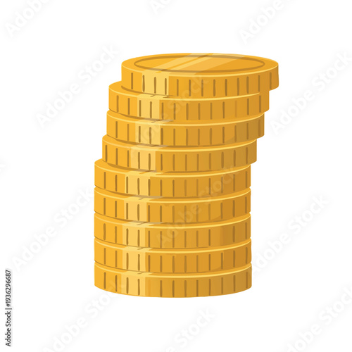 Stack of Gold Coins Symbolizing Wealth Financial Success and Investment Growth