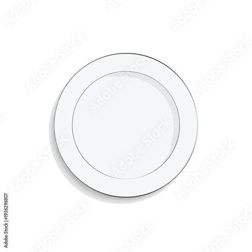 Elegant White Ceramic Plate for Modern Dining and Food Presentation