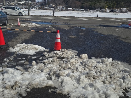 Beautiful Winter Landscape in Japan with Snow Covered Countryside