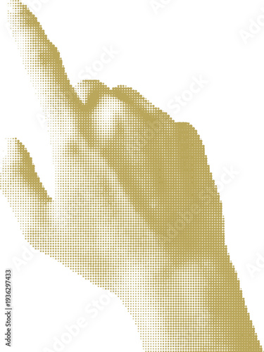 Halftone of finger touch