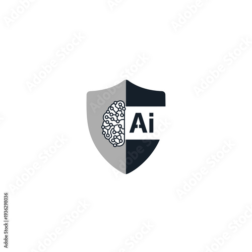A shield with a brain and the letters ai