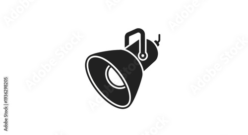 Black spotlight icon on a white background.