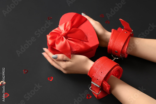 Female hands in handcuffs f...