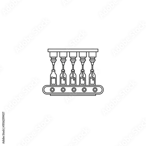 A row of six bottle stoppers on a white background
